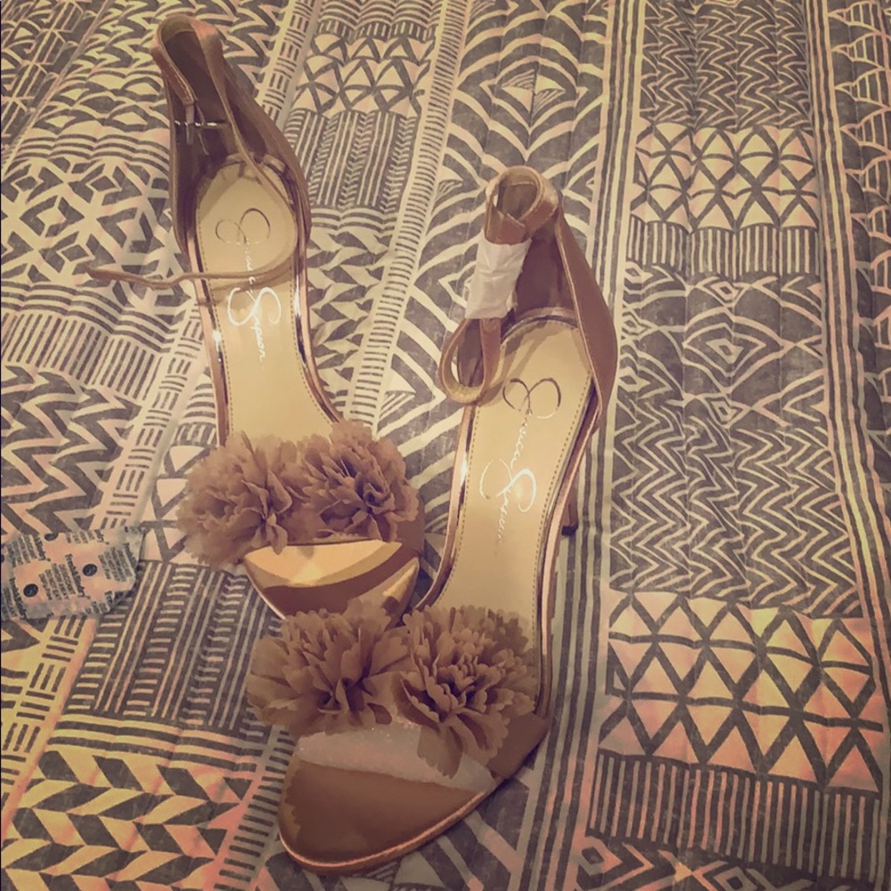 Nude blush heels